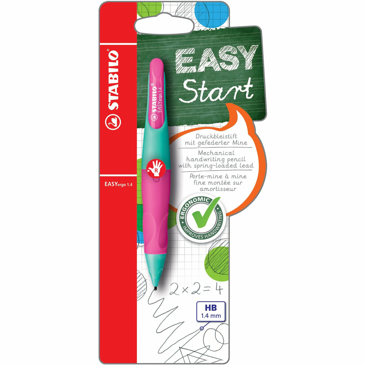 STABILO EASYergo 1.4 Start R türkis/pink Blister