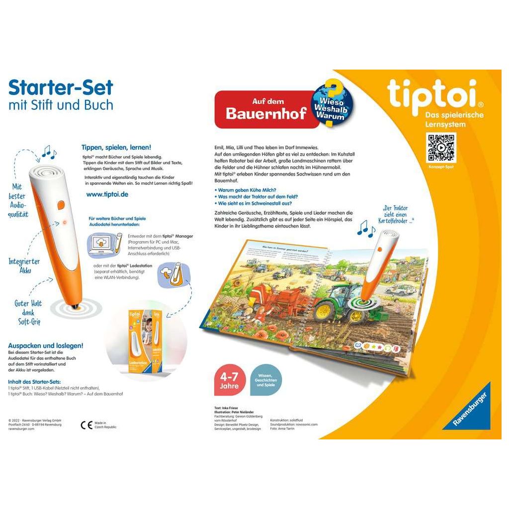 Ravensburger | tiptoi® Starter-Set: Stift und Bauernhof-Buch