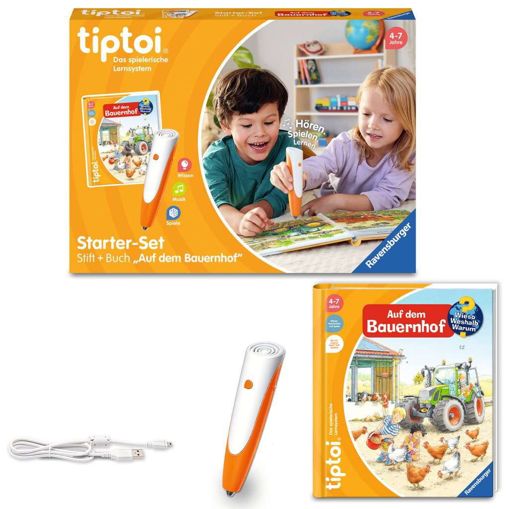 Ravensburger | tiptoi® Starter-Set: Stift und Bauernhof-Buch