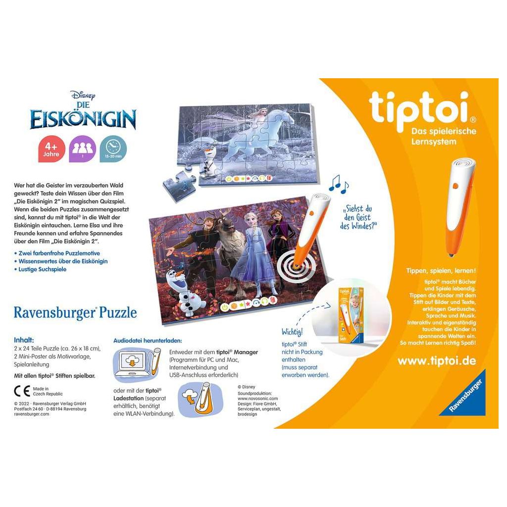 Ravensburger | tiptoi® Puzzle für kleine Entdecker: Disney Die Eiskönigin