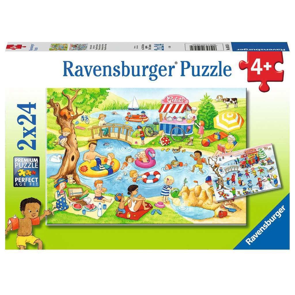 Ravensburger | Freizeit am See | Kinderpuzzle | 2x24 Teile