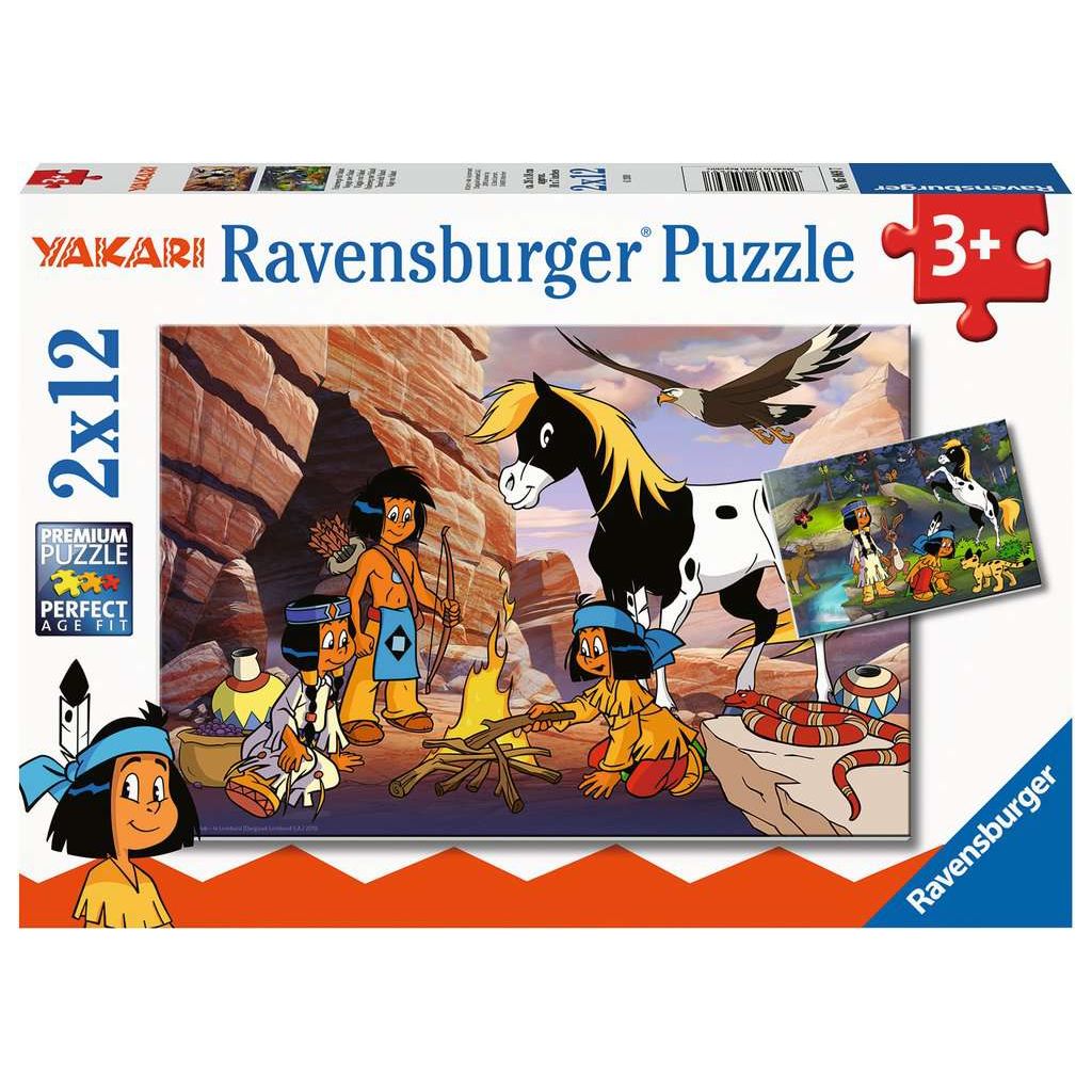 Ravensburger | Unterwegs mit Yakari | Kinderpuzzle | 2x12 Teile