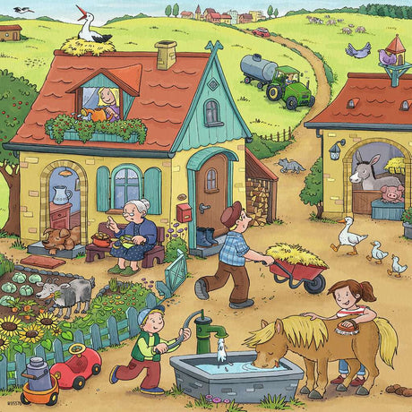 Ravensburger | Viel los auf dem Bauernhof | Kinderpuzzle | 3x49 Teile