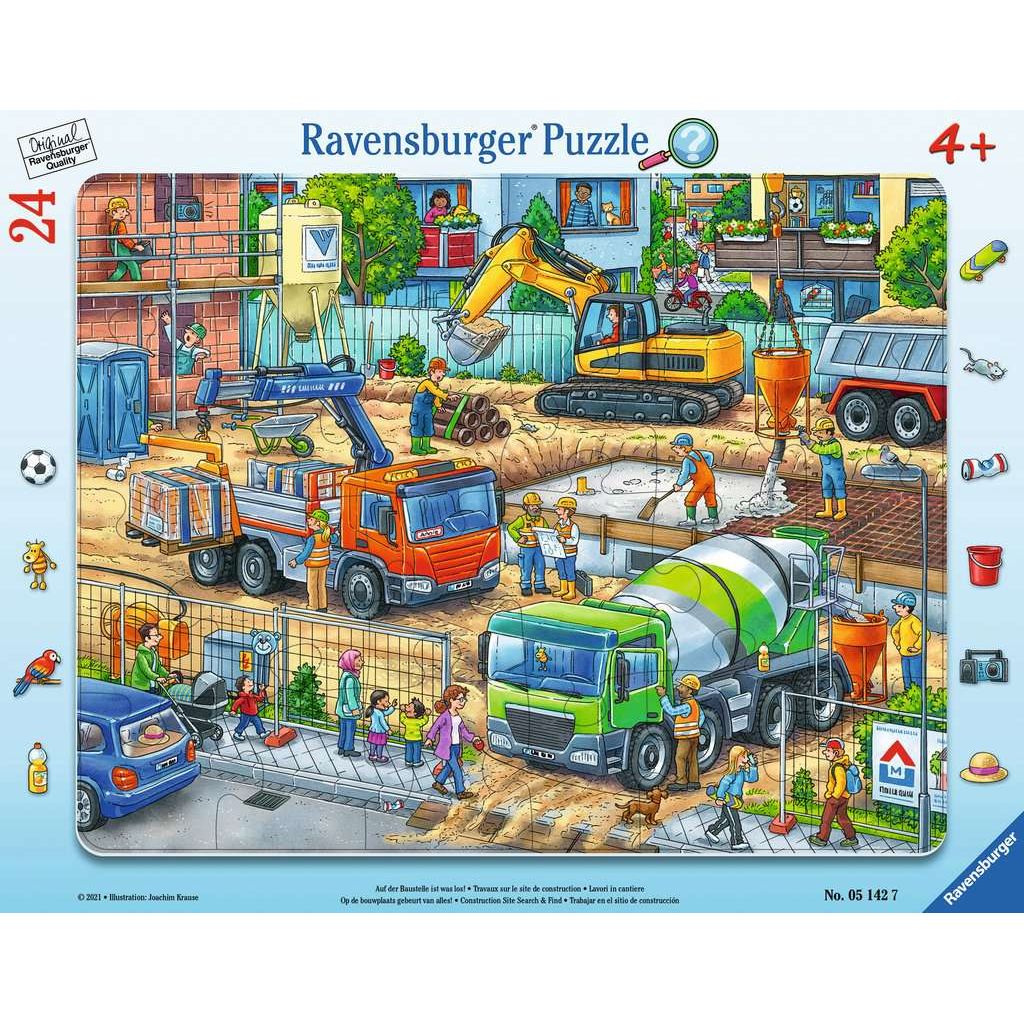 Ravensburger | Auf der Baustelle ist was los! | Kinderpuzzle | 24 Teile