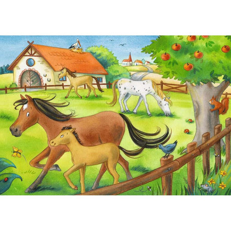 Ravensburger | Ferien auf dem Pferdehof | Kinderpuzzle | 2x12 Teile