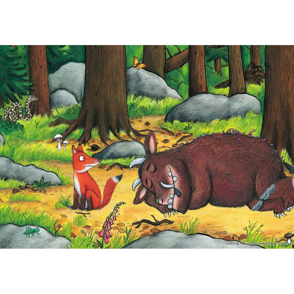 Ravensburger | Grüffelo und die Tiere des Waldes | Kinderpuzzle | 2x12 Teile