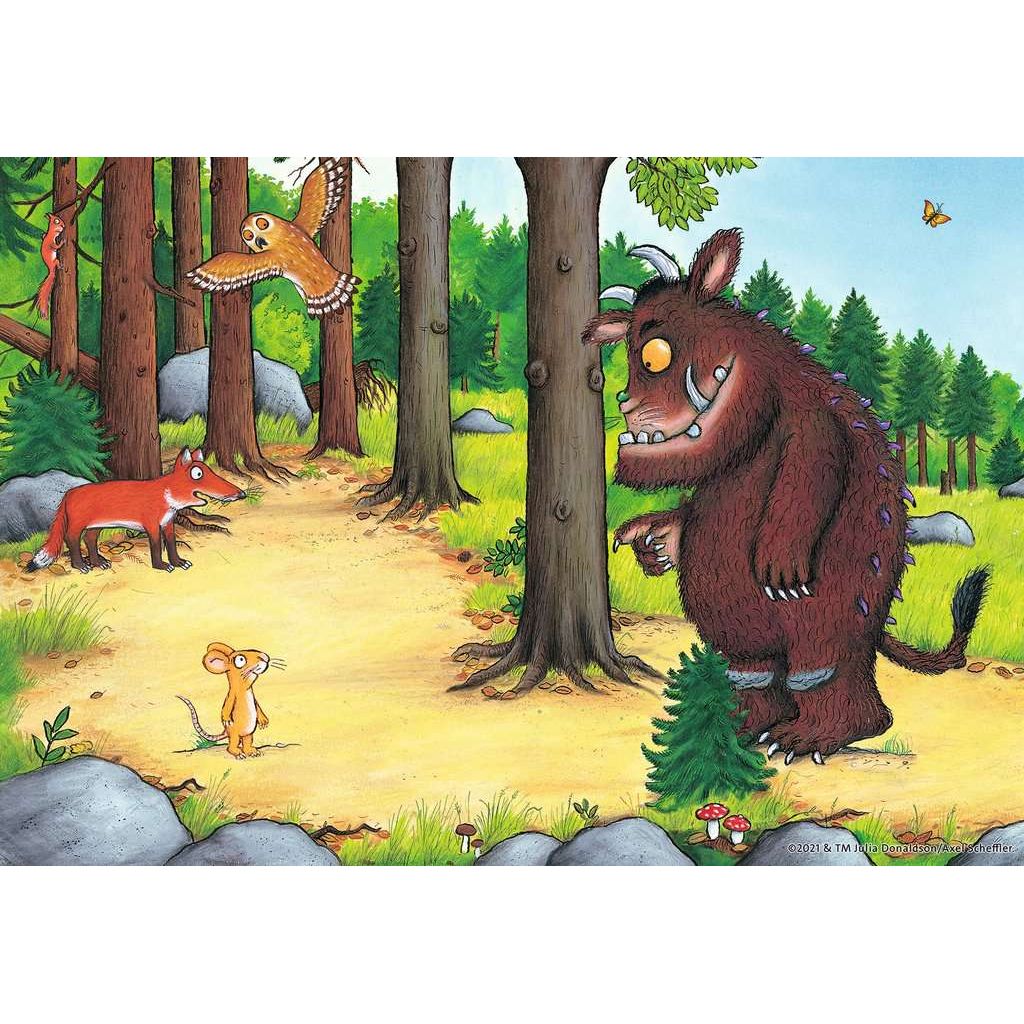 Ravensburger | Grüffelo und die Tiere des Waldes | Kinderpuzzle | 2x12 Teile
