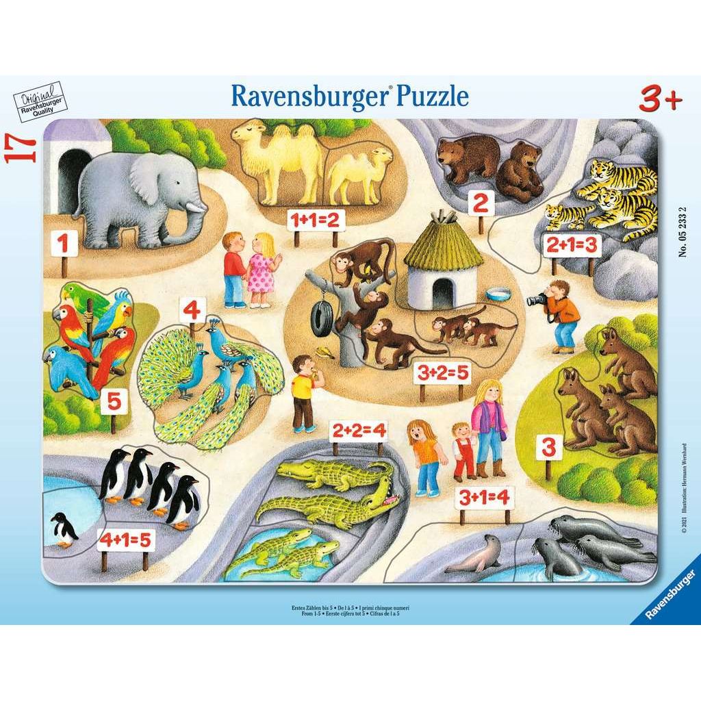 Ravensburger | Erstes Zählen bis 5  | Kinderpuzzle | 17 Teile