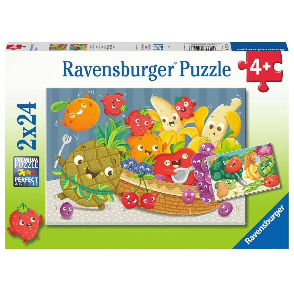 Ravensburger | Freche Früchte | Kinderpuzzle | 2x24 Teile