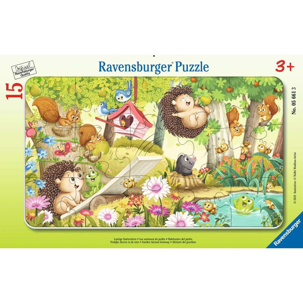 Ravensburger | Lustige Gartentiere | Kinderpuzzle | 15 Teile