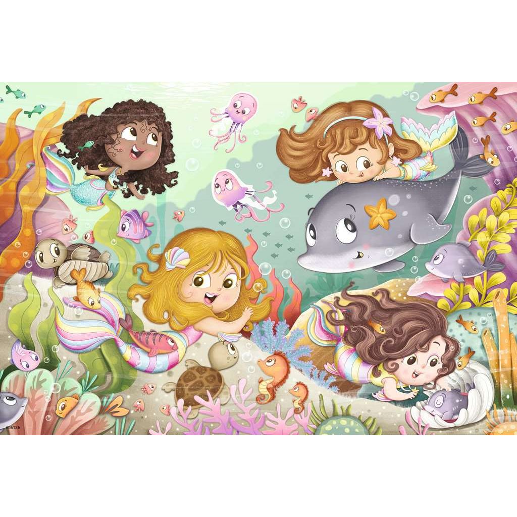 Ravensburger | Kleine Feen und Meerjungfrauen | Kinderpuzzle | 2x12 Teile