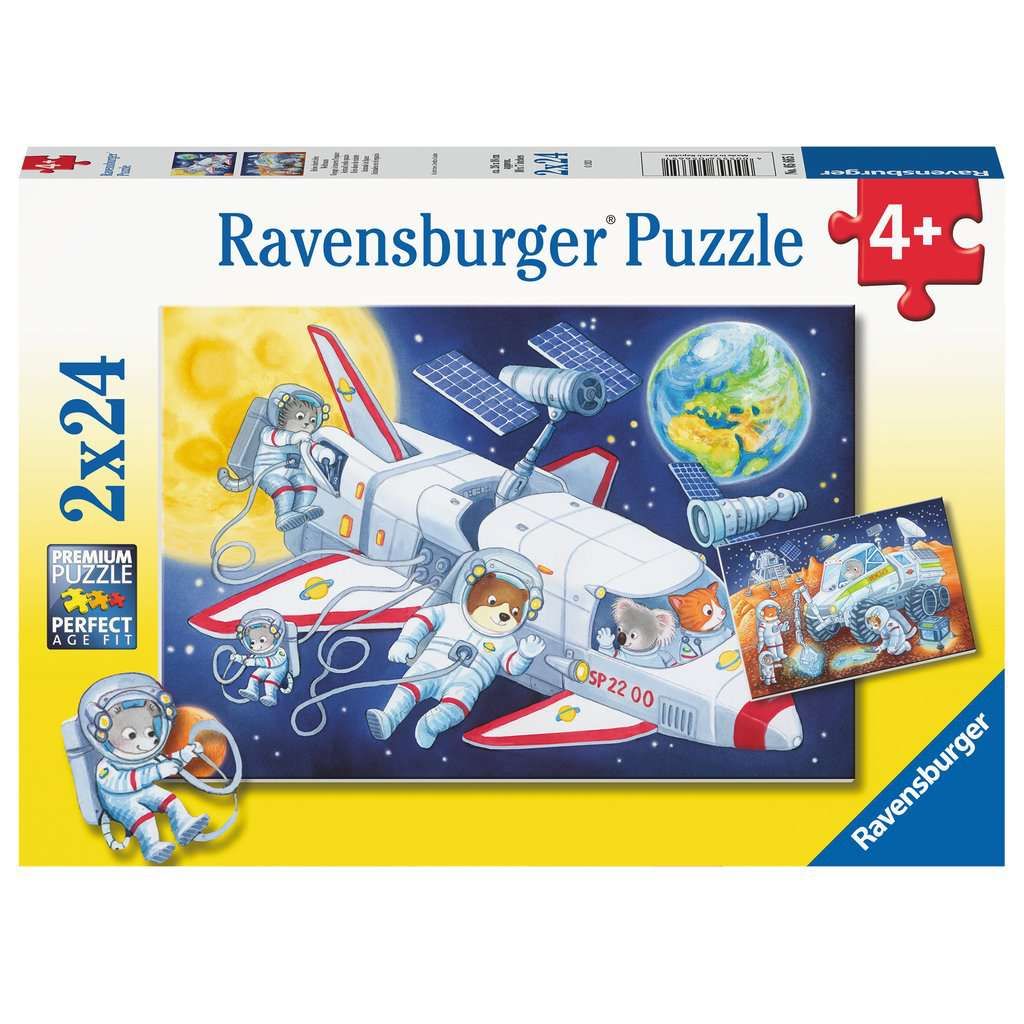Ravensburger | Reise durch den Weltraum | Kinderpuzzle | 2x24 Teile