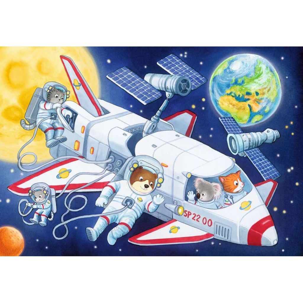 Ravensburger | Reise durch den Weltraum | Kinderpuzzle | 2x24 Teile