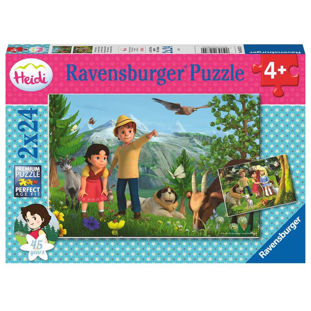 Ravensburger | Heidi's Abenteuer | Kinderpuzzle | 2x24 Teile