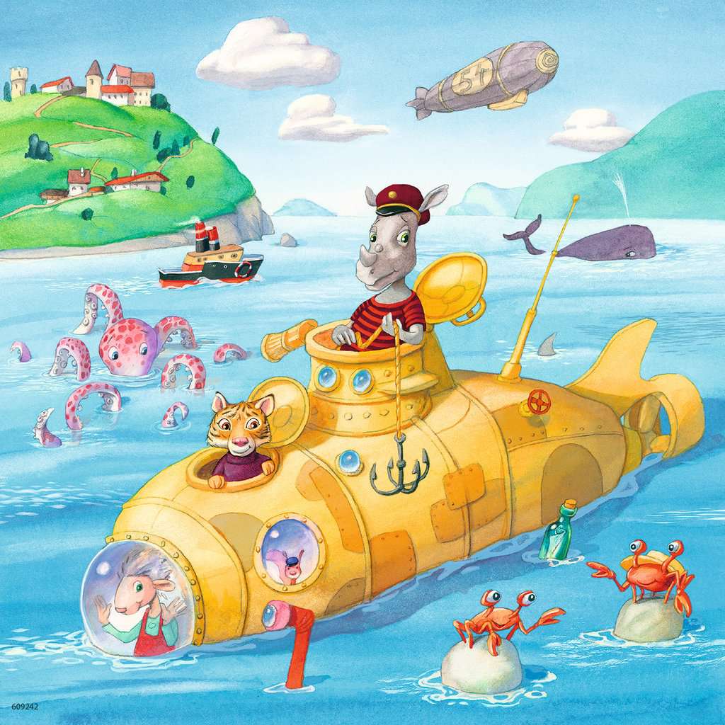 Ravensburger | Auf dem Wasser | Kinderpuzzle | 3x49 Teile