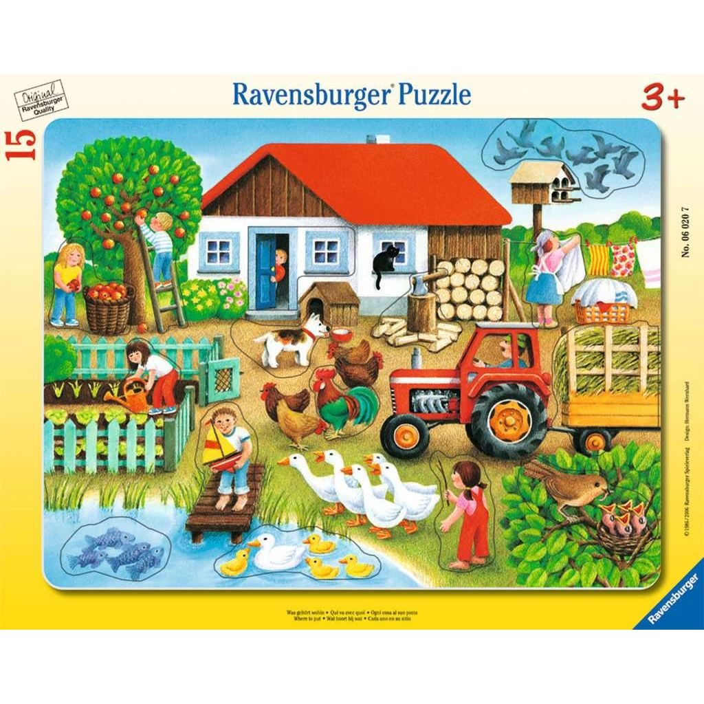 Ravensburger | Was gehört wohin? | Kinderpuzzle | 15 Teile