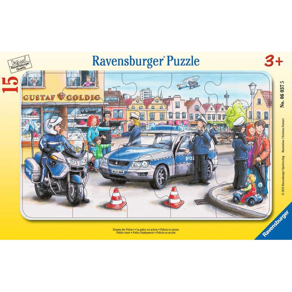 Ravensburger | Einsatz der Polizei | Kinderpuzzle | 15 Teile