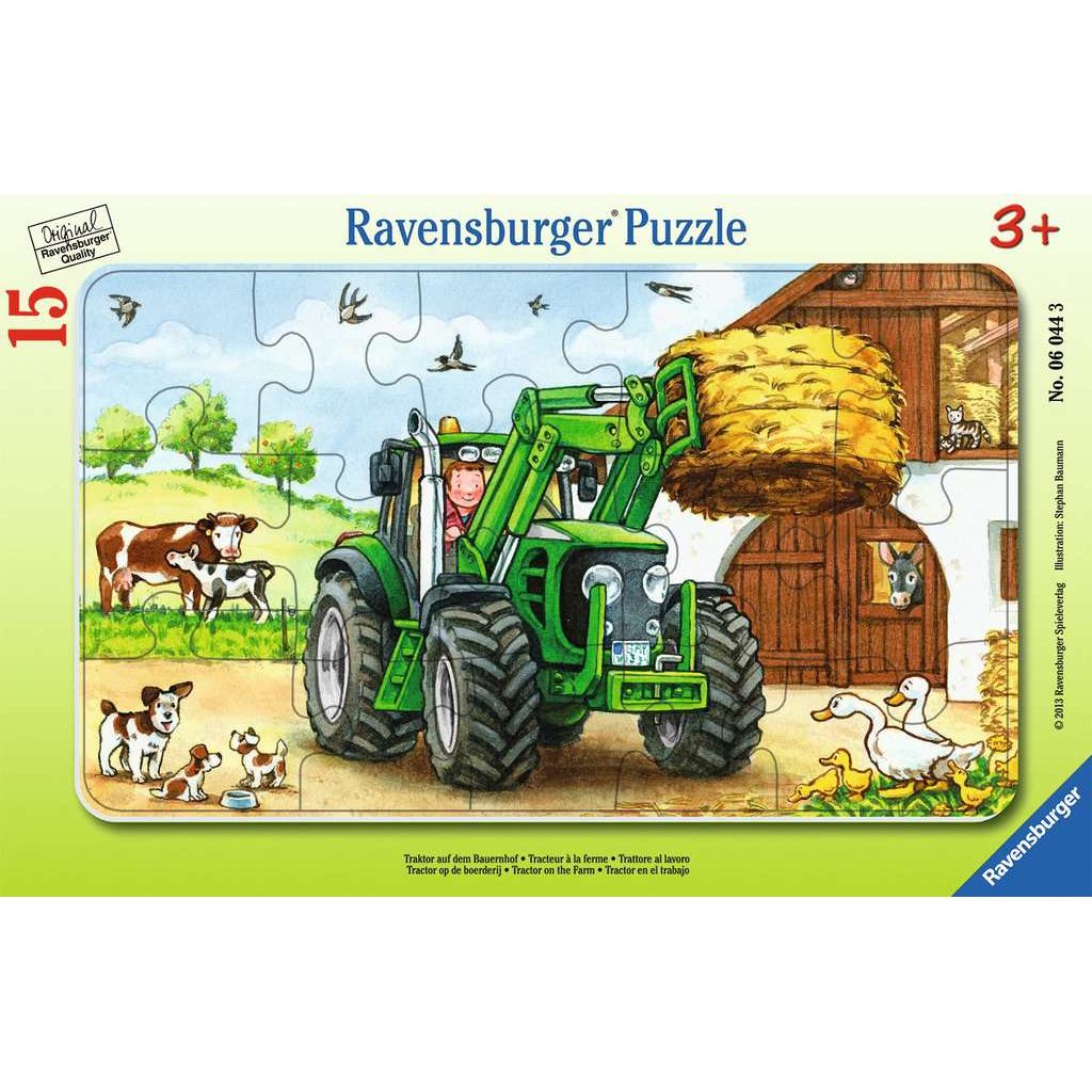 Ravensburger | Traktor auf dem Bauernhof | Kinderpuzzle | 15 Teile