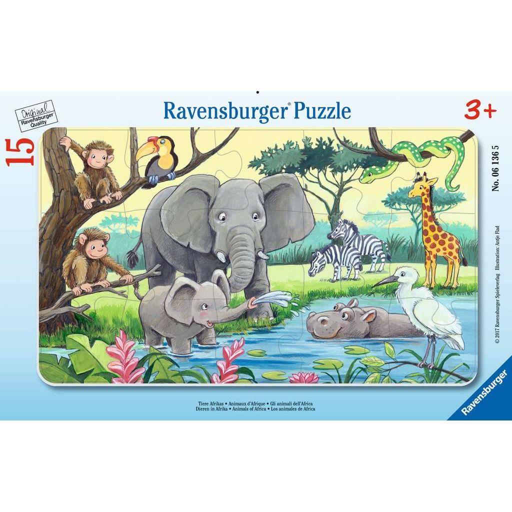 Ravensburger | Tiere Afrikas | Kinderpuzzle | 15 Teile