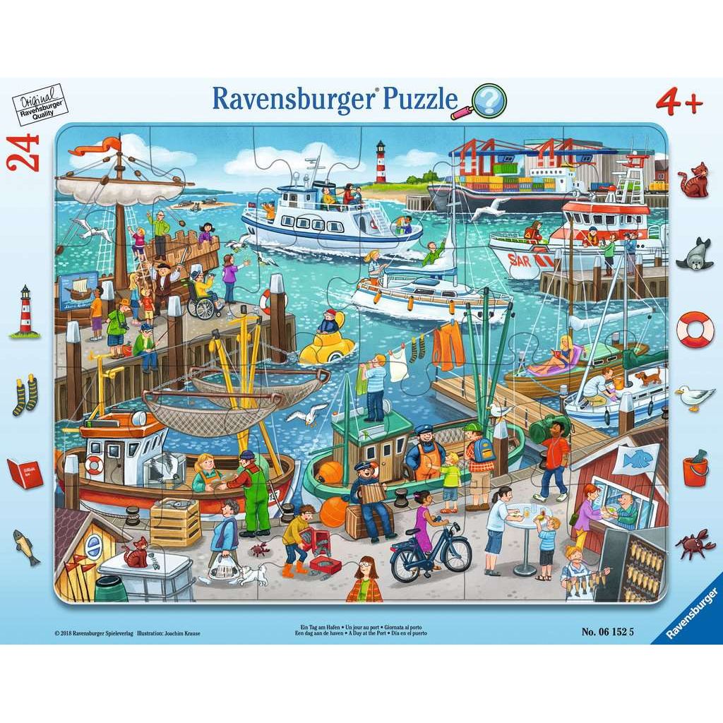 Ravensburger | Ein Tag am Hafen | Kinderpuzzle | 24 Teile
