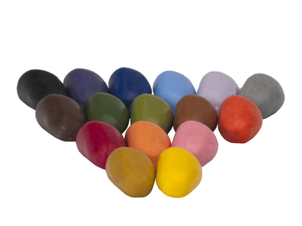 Crayon Rocks EU - 16 Buntstifte in ecrufarbener Baumwolltasche