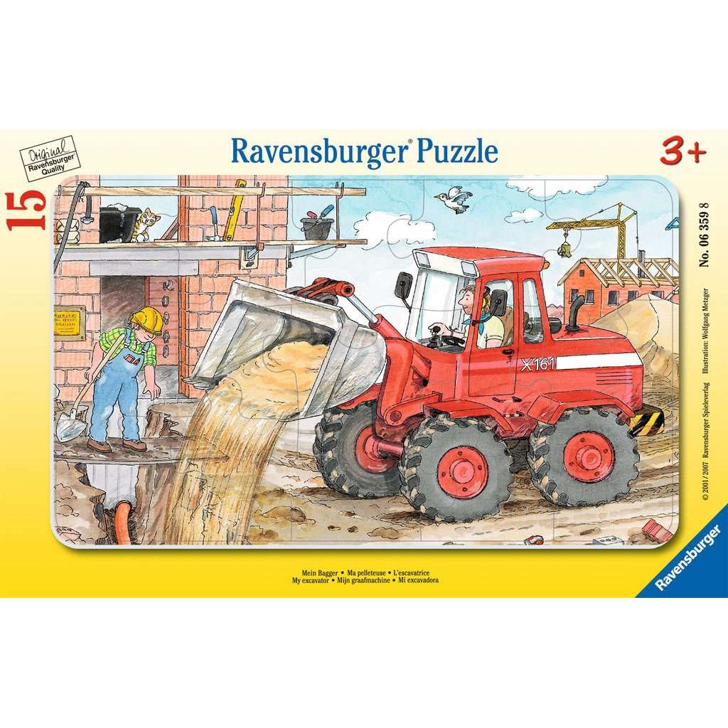Ravensburger | Mein Bagger | Kinderpuzzle | 15 Teile