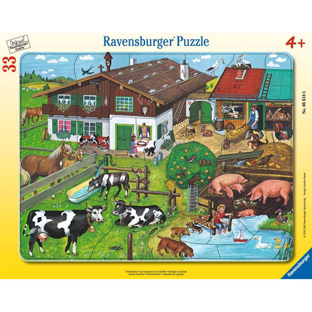 Ravensburger | Tierfamilien | Kinderpuzzle | 33 Teile