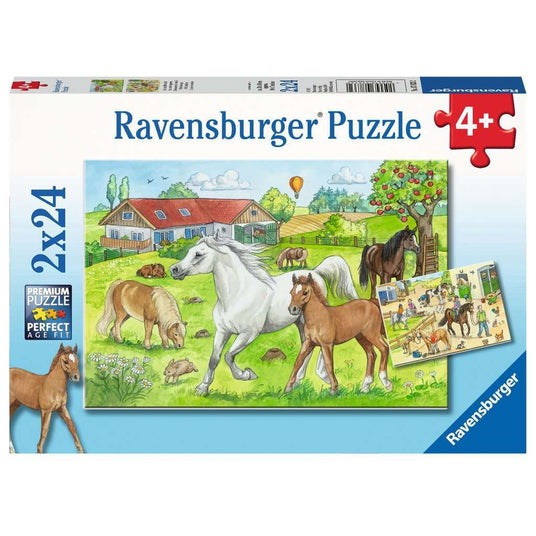 Ravensburger | Auf dem Pferdehof | Kinderpuzzle | 2x24 Teile