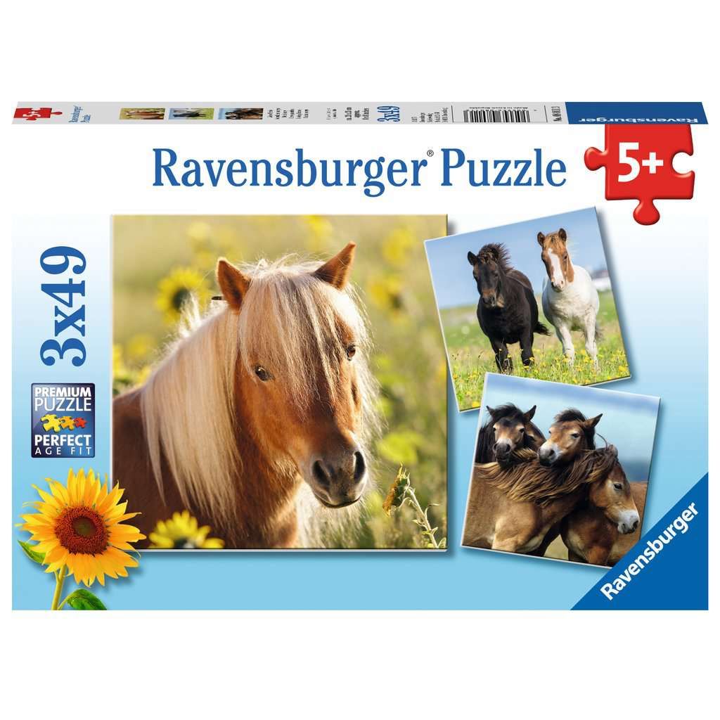 Ravensburger | Liebe Pferde | Kinderpuzzle | 3x49 Teile