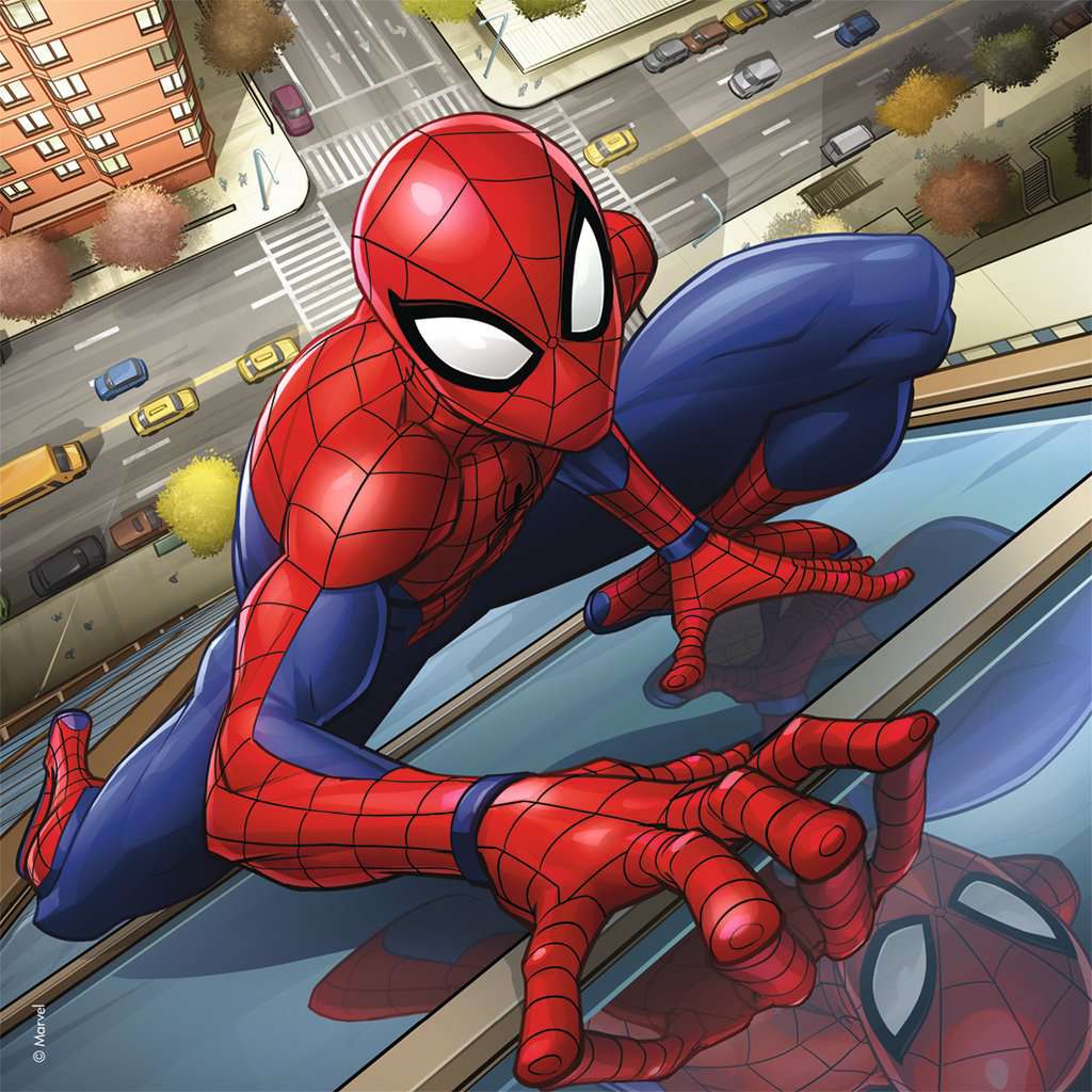 Ravensburger |  Spider-Man beschützt die Stadt | Kinderpuzzle | 3x49 Teile