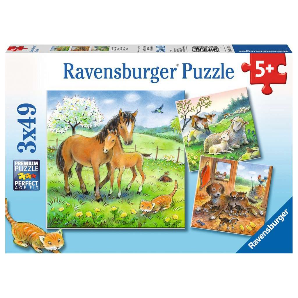 Ravensburger | Kuschelzeit | Kinderpuzzle | 3x49 Teile