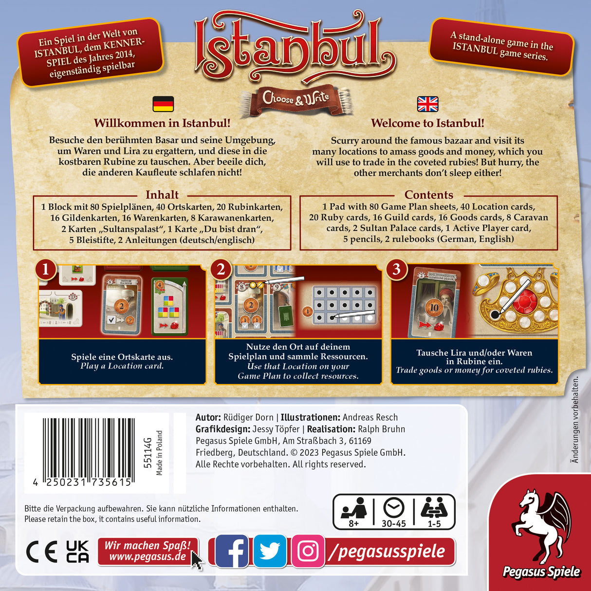 Pegasus Spiele | Istanbul – Choose & Write