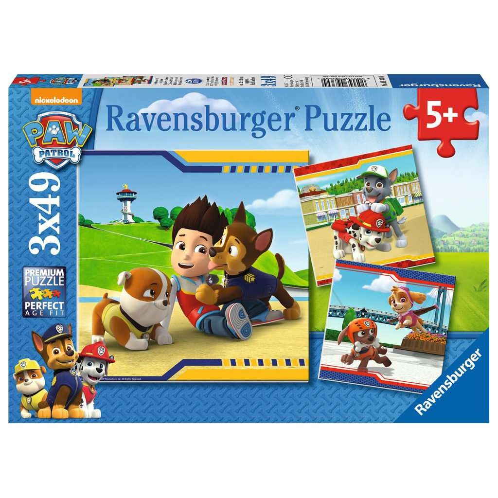 Ravensburger | Helden mit Fell | Kinderpuzzle | 3x49 Teile