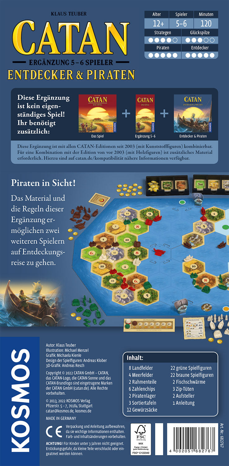 KOSMOS | CATAN - Ergänzung 5-6 Spieler - Entdecker & Piraten