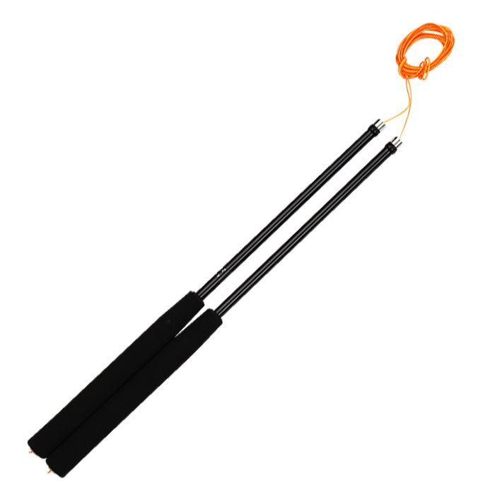 Henrys | Diabolo Handstäbe Carbon 35cm | orange/schwarz