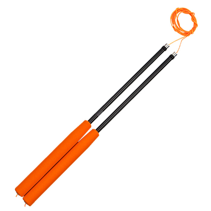 Henrys | Diabolo Handstäbe Carbon 35cm | orange/schwarz