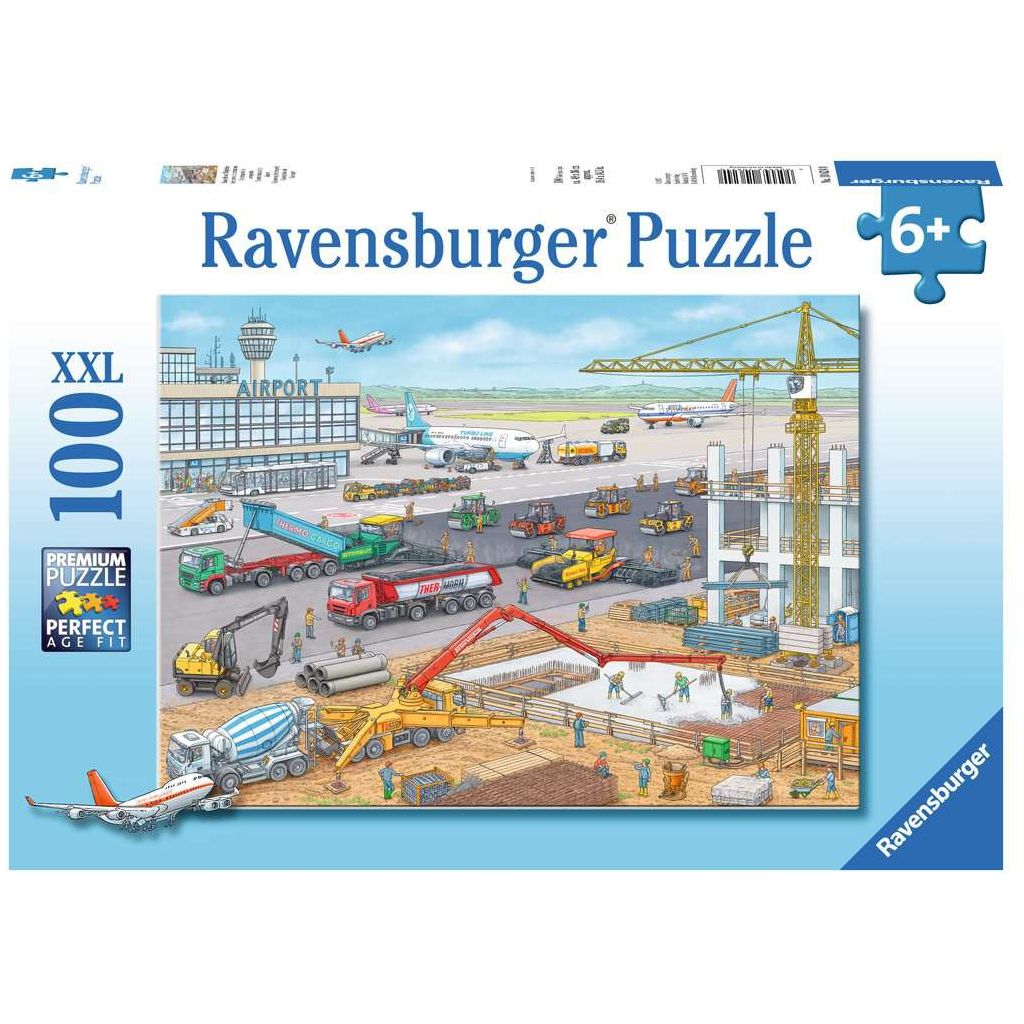 Ravensburger | Baustelle am Flughafen | Kinderpuzzle | 100 XXL Teile