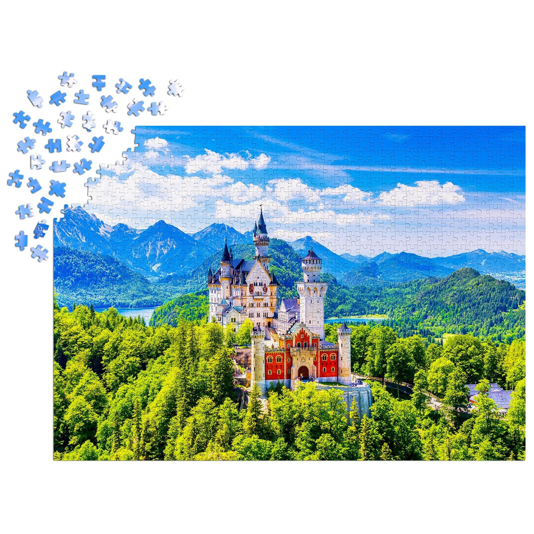 ENJOY Puzzle | 1000 Teile | Schloss Neuschwanstein im Sommer, Deutschland