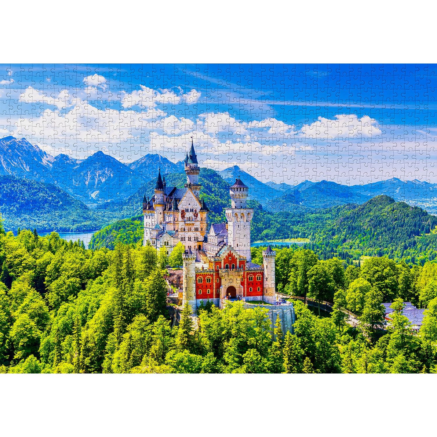 ENJOY Puzzle | 1000 Teile | Schloss Neuschwanstein im Sommer, Deutschland