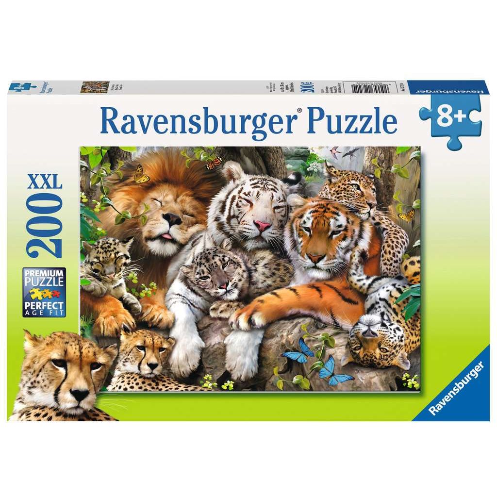 Ravensburger | Schmusende Raubkatzen | Kinderpuzzle | 200 XXL Teile