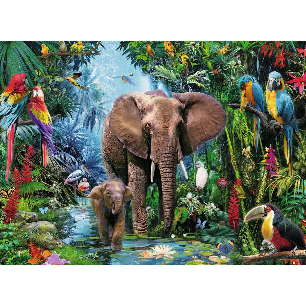 Ravensburger | Dschungelelefanten | Kinderpuzzle | 150 XXL Teile