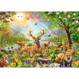 Ravensburger | Anmutige Hirschfamilie | Kinderpuzzle | 200 XXL Teile