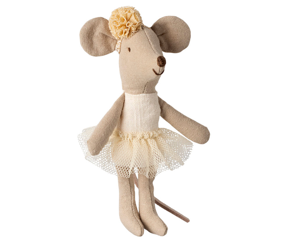 Maileg | Ballerina-Maus, Kleine Schwester - Cremefarben