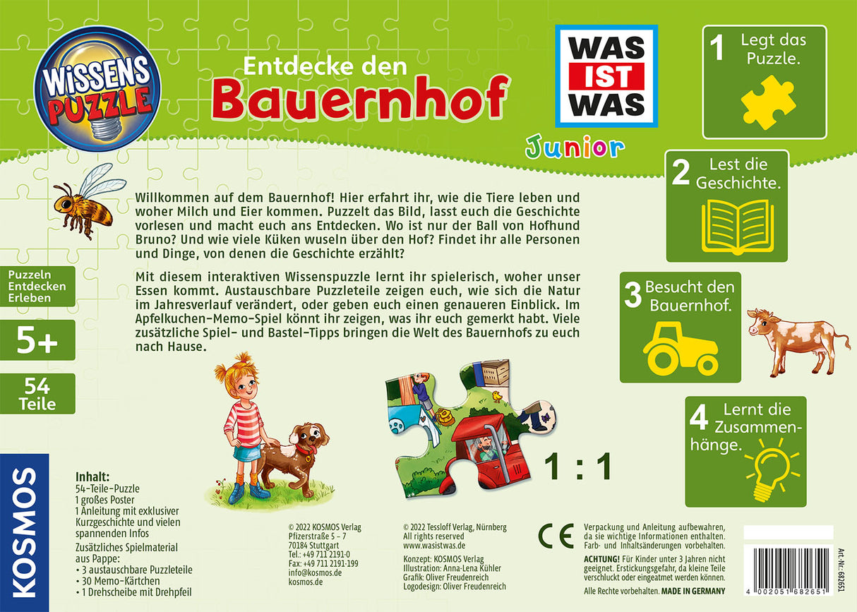 KOSMOS | Wissenspuzzle: WAS IST WAS junior - Entdecke den Bauernhof