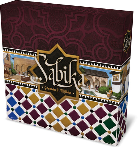 Sabika Brettspiel von Strohmann Games mit orientalischer Verpackung und Musterdesign