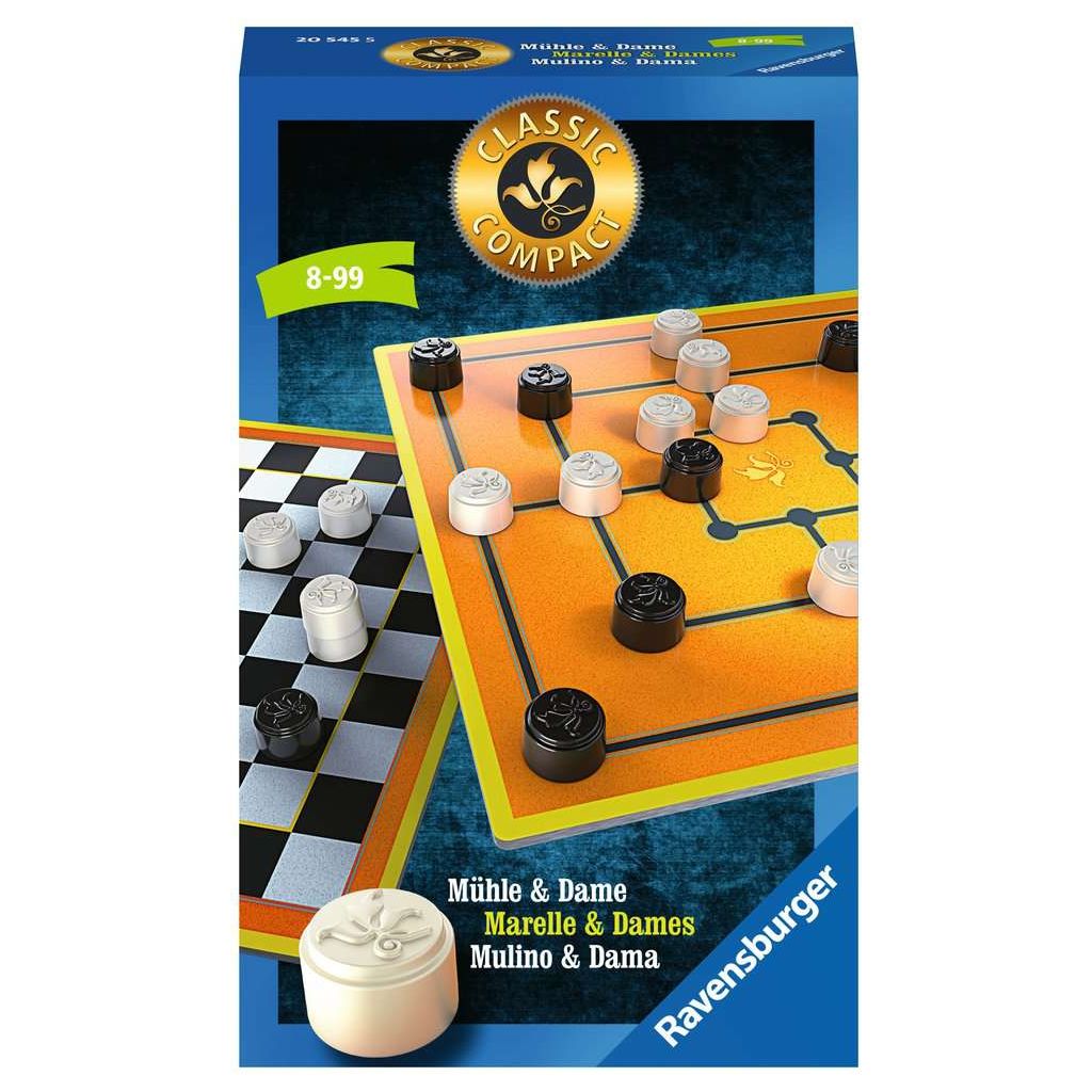 Ravensburger | Classic Compact: Mühle und Dame