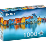 ENJOY Puzzle | 1000 Teile | Häuser auf dem Wasser, Groningen, Niederlande