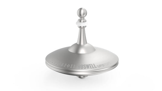 UFO Tops - Metal Spinning Top inspiriert von Roswell, NM UFO Sighting: Kosmisches Silber