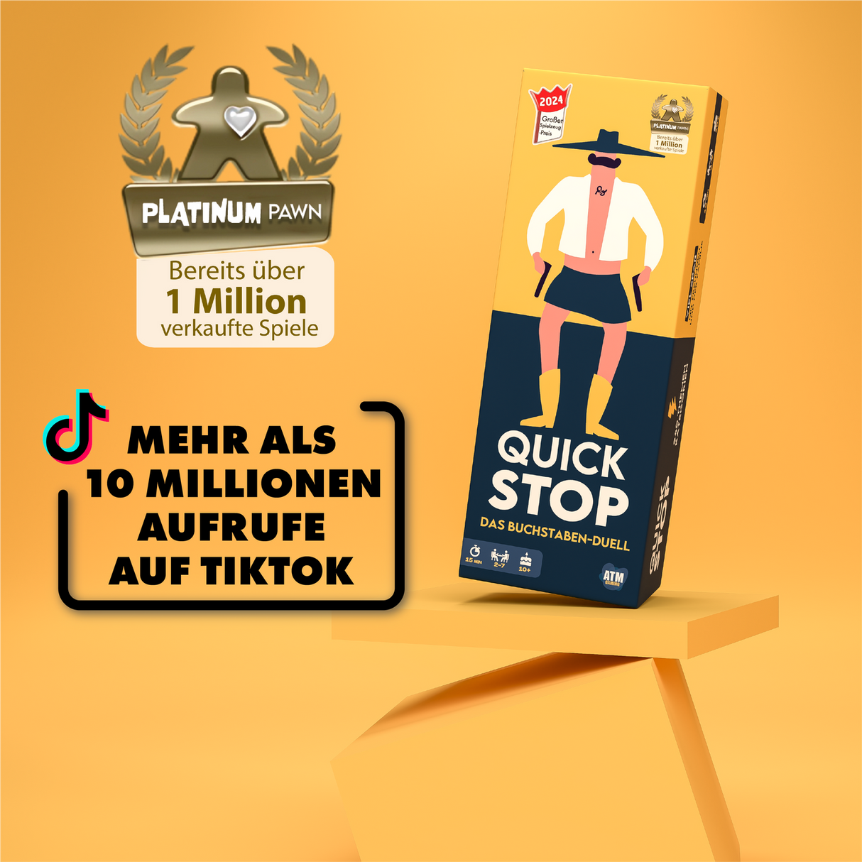 QuickStop | Partyspiel | Das Buchstaben-Duell