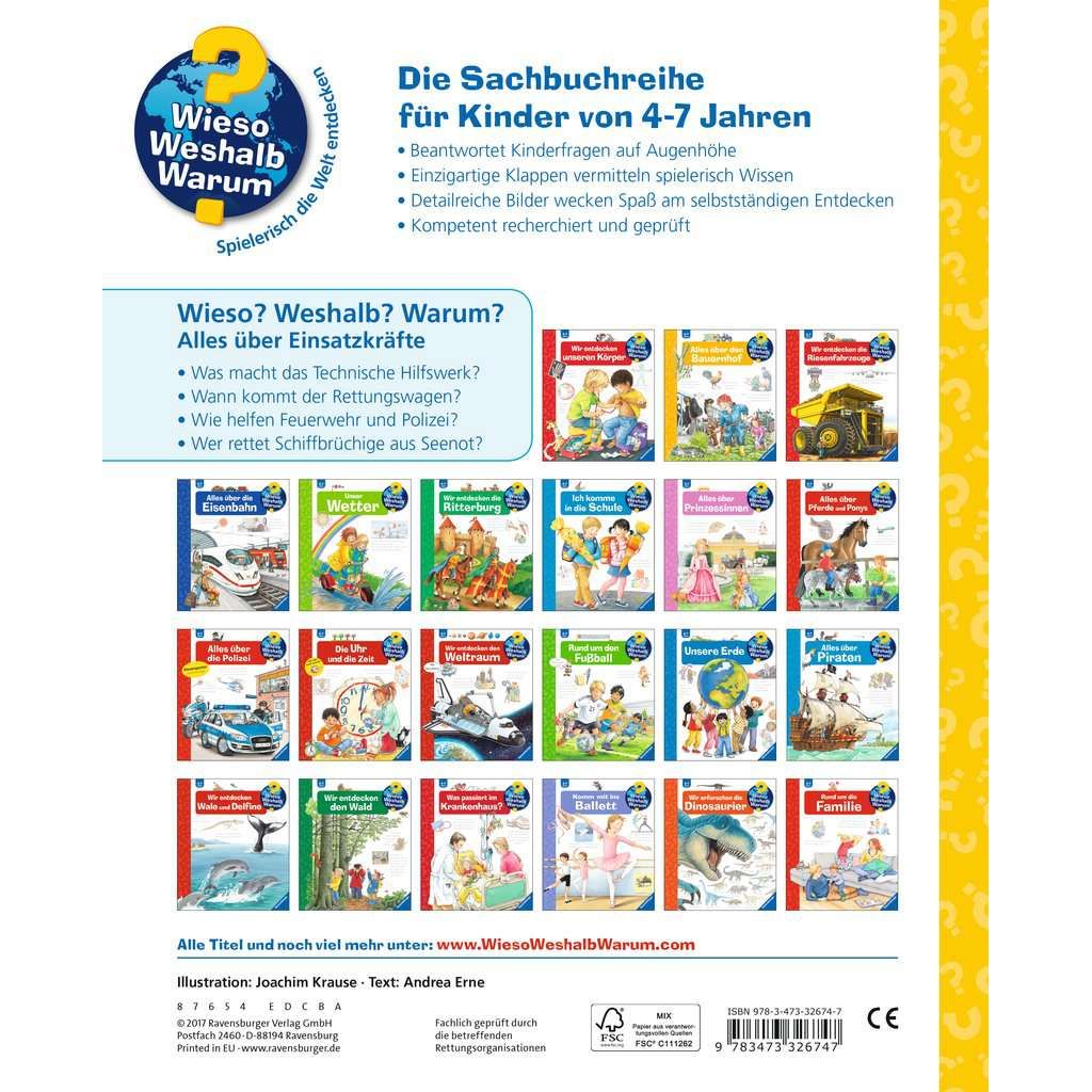 Ravensburger | Wieso? Weshalb? Warum?, Band 65: Alles über Einsatzkräfte